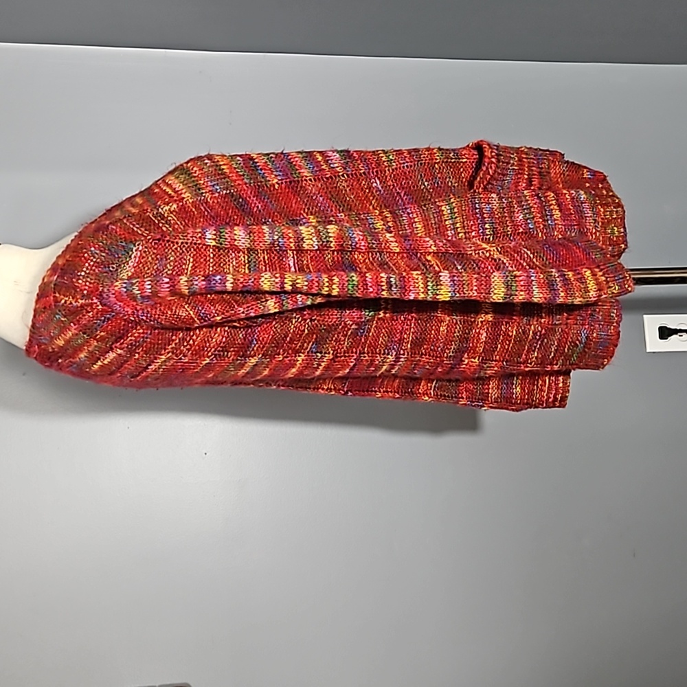 Kristin Nicole, acrylic, red, multicolored,  sweater with matching scarf,  2X - Picture 5 of 13